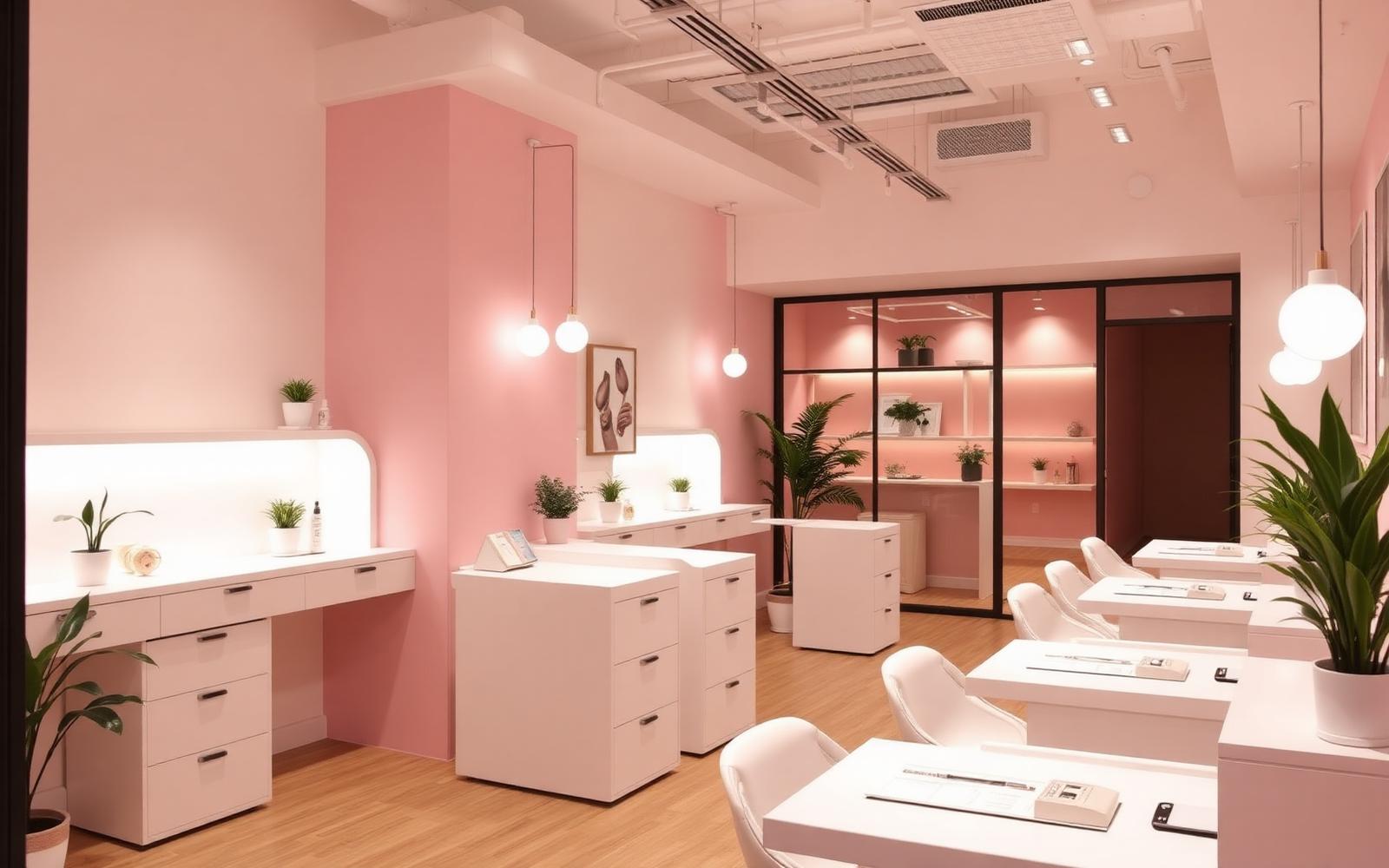 Interior del saló Nails & Glow